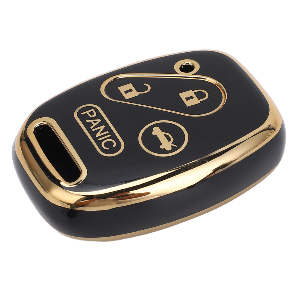 Pu 4-Button Key Fob Cover For Honda Accord, Cr-V, Civic Black 8721346449620
