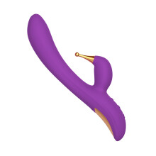 Women's Silicone G-Spot Vibrator, 10.5cm, Rose Red/Purple