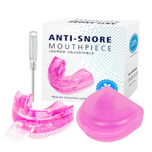 Anti Snoring Devices for Men and Women, Customizable Pink Mouth Guard for Teeth Grinding and Sleep Apnea, Multi-Position Use