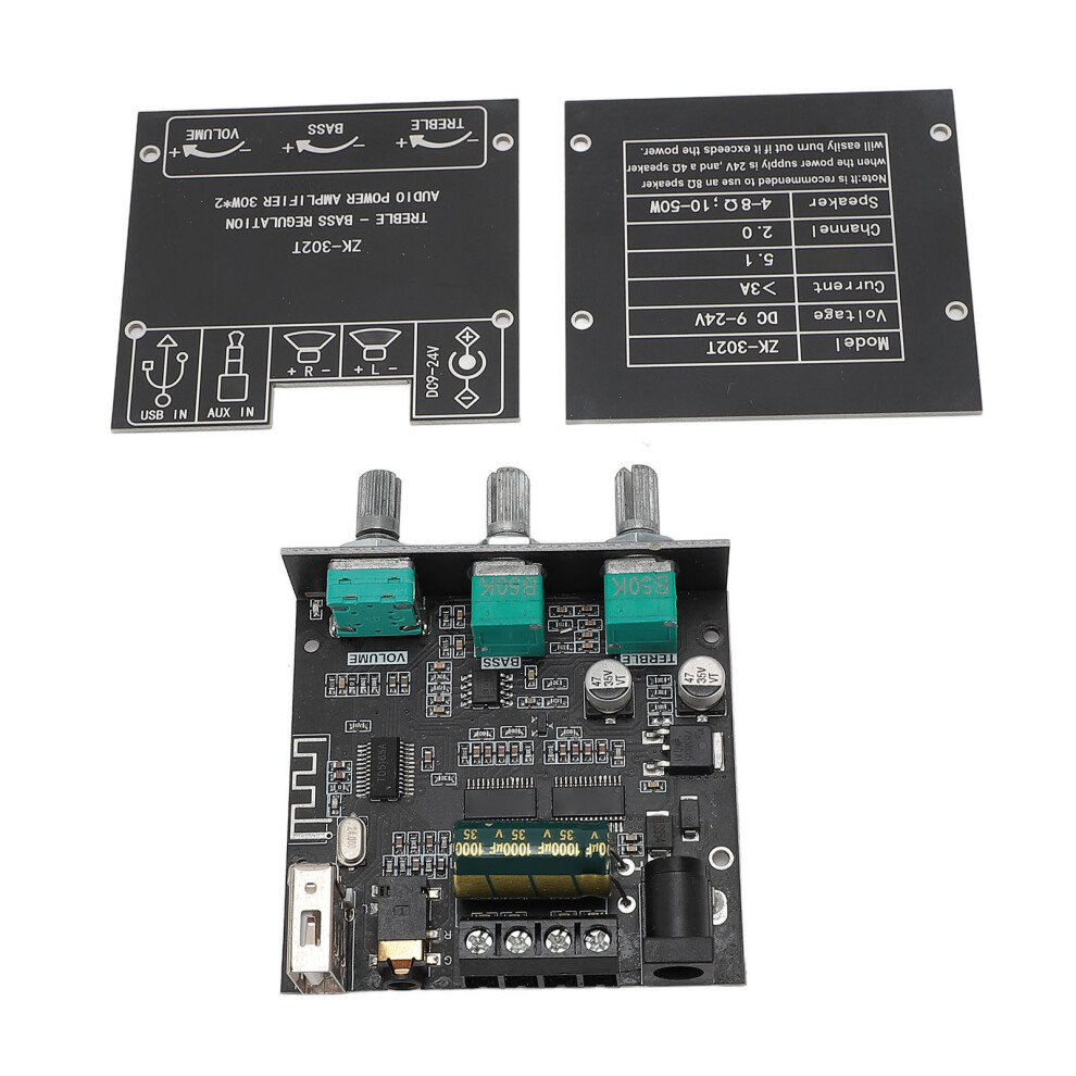 Zk 302T 30W X 2 Bluetooth 5.1 Power Amplifier Module With Aux Usb Support 4001346455468