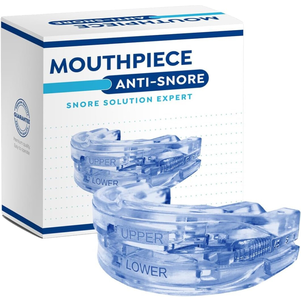 Blue Anti Snore Mouth Guard Pro Adjustable Anti Snoring Mouthpiece For Sleep Apnea Relief 1Pcs