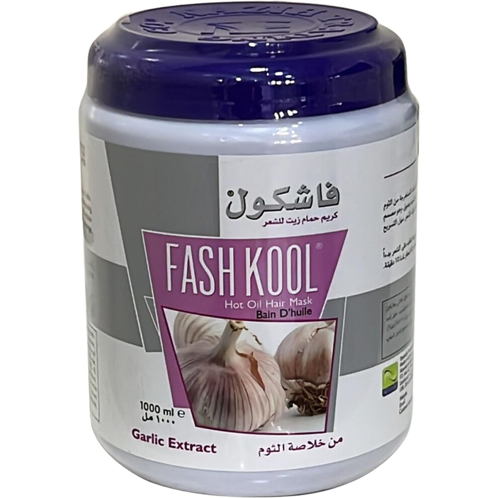 Fashkool Garlic Extracts Hot Oil Hair Mask 1000ml | Rich in Vitamins & Minerals, Ideal For Strengthening & Conditioning Hair