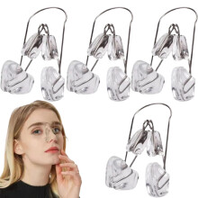 4Pcs Soft Silicone Nose Shaper, Comfortable Deviated Septum Lifter for Adults & Teens, Pain-Free Beauty Tool
