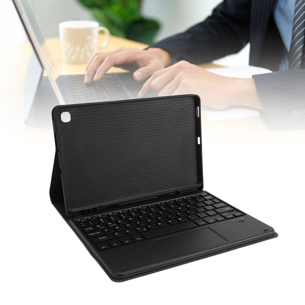 Leather Bluetooth Keyboard Case For Galaxy Tab S6 Lite 10.4” Black 6951346460307