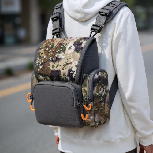Binocular Harness Chest Pack with Rangefinder Pouch for Outdoor Use, Adjustable Size, Multicolor Design 1