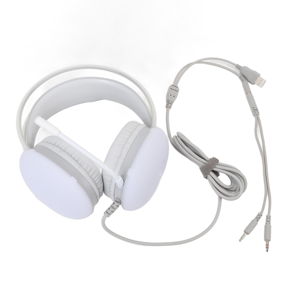 Surround Sound White Gaming Headset with RGB Lights & Mic-image-OPC-PKBRWPK-NEW