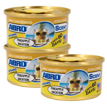 ABRO Car Air Freshener Cans: Spill Proof Air Fresheners for Home  Office  or Car Accessories  Lasts Up to 60 Days - 3 Pack Pineapple Vacation Scent