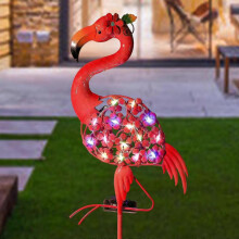 Flamingo Lawn lights-Solar Garden Decor,Pink-Patio Backyard Decorations