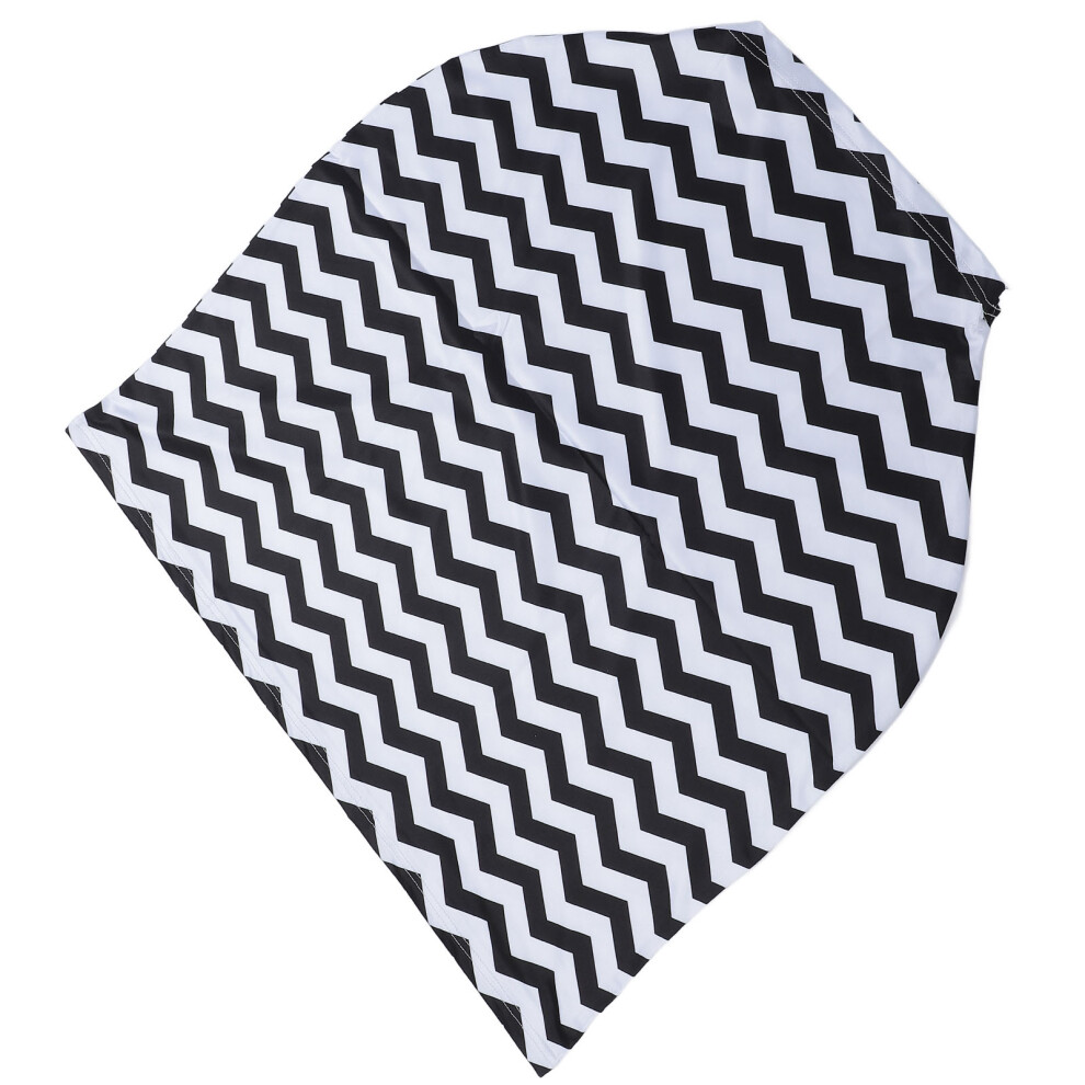 Baby Car Seat Cover Canopy, Full Coverage Breastfeeding & Shopping Cart Sun Protector, Black Stripe