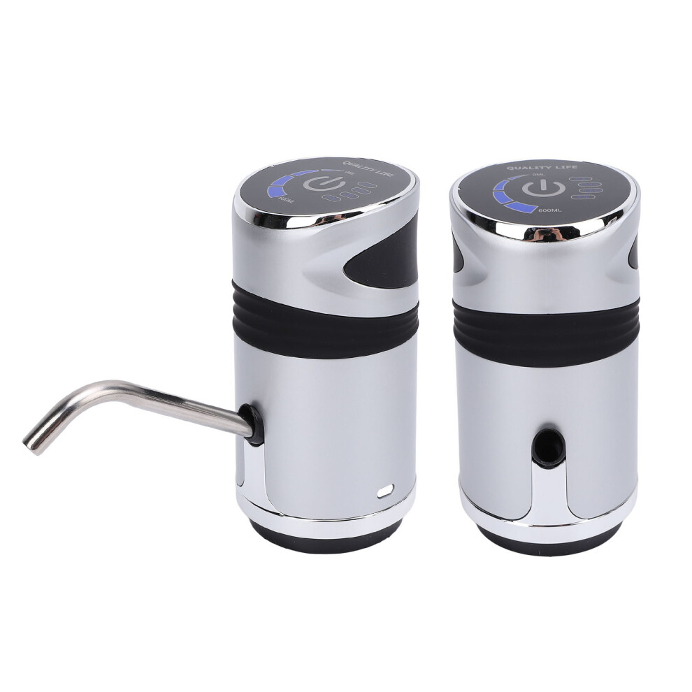 Electric Water Pump with Child Lock, 1200mAh USB Rechargeable - Silver-image-OPC-PKBRXMS-NEW