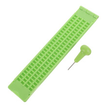 Plastic Braille Writing Kit for Blind with Flexible Plastic Plate and Stylus for Writing and Studying Practice