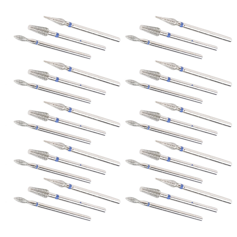 30PCS Stainless Steel Nail Drill Bits Set for Manicure & Cuticle Removal