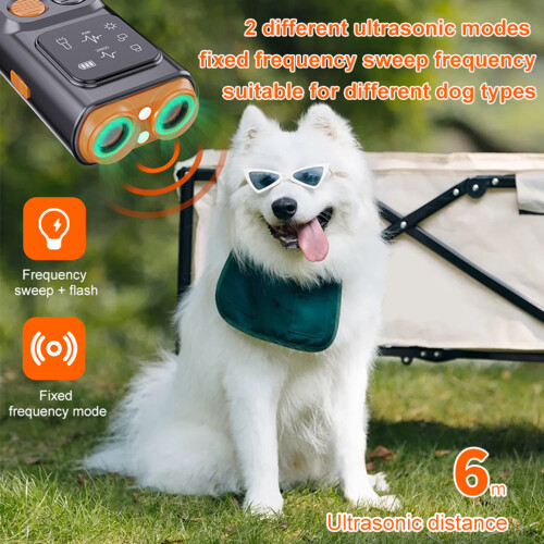 Ultra-Sonic Dog Bark Control Device, ABS, 800mAh, Black/Orange 2