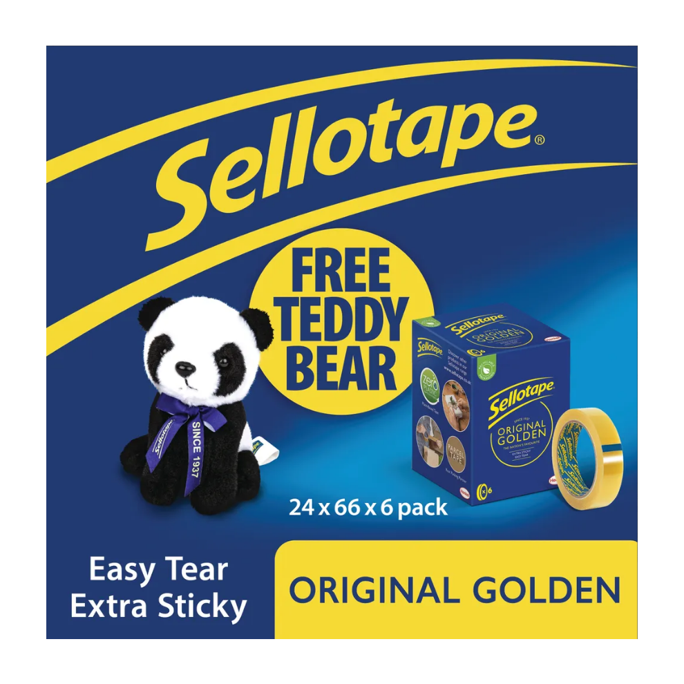 Sellotape Original Golden Tape 24Mmx66m (Pack Of 6) 5010305051459