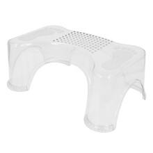 Children's Non-Slip PET Toilet Footstool, 40x25x15cm, Transparent