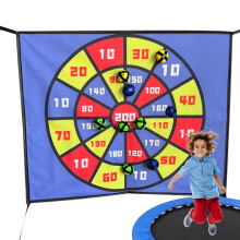 Kids Dart Board Set 23.6x19.7 Inch with 10 Sticky Balls - Indoor Outdoor Target Game for Boys and Girls