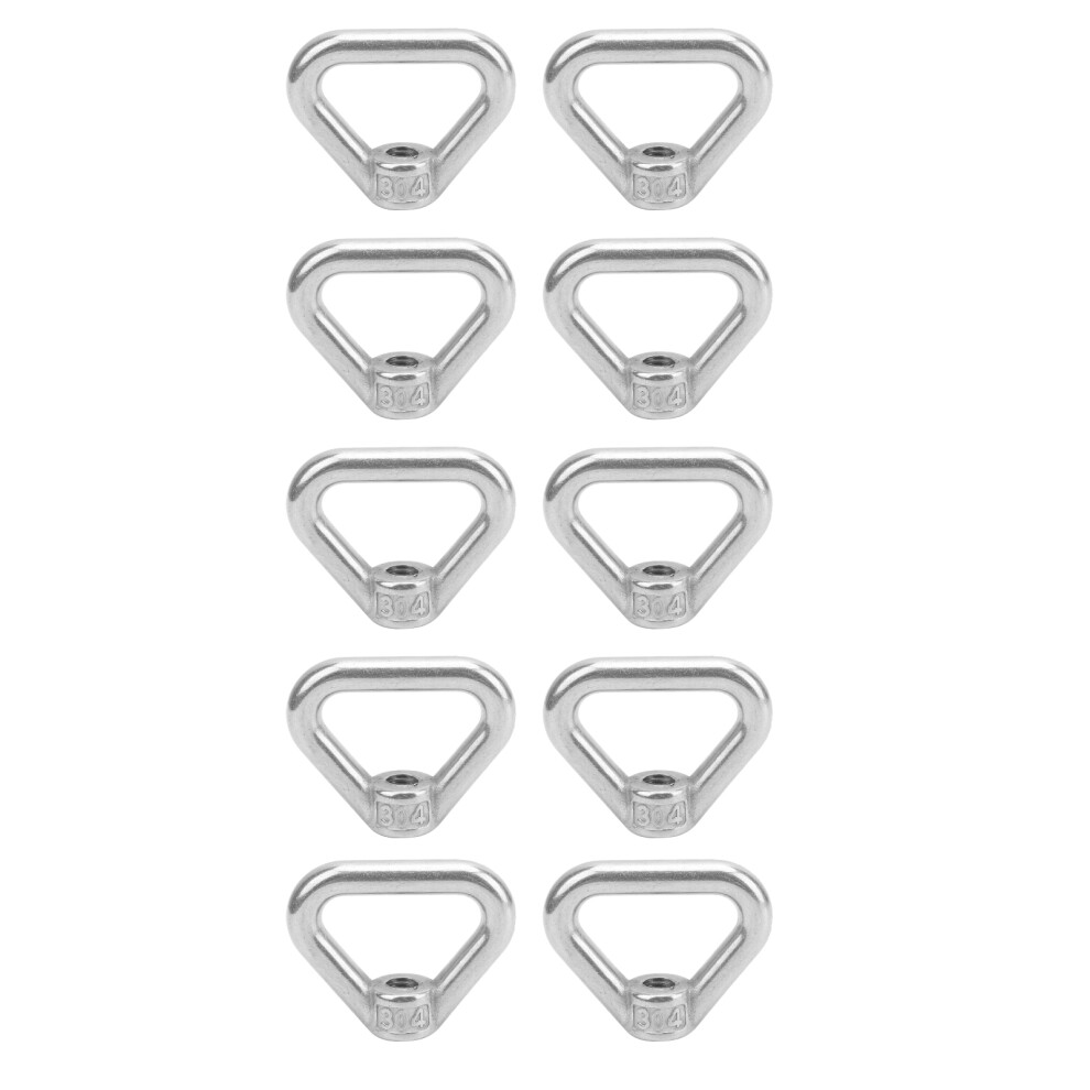 10pcs Silver Screw Nut 304 Stainless Steel