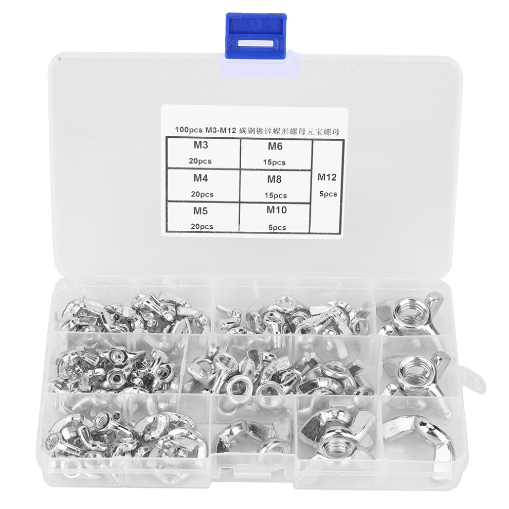 100PCS Wing Nuts Butterfly Nut