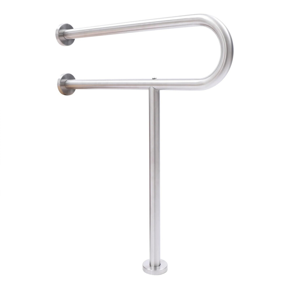 Silver Toilet Safety Rails Stainless Steel Grab Bars For Bathroom Support, Handicap Handrail For Elderly And Disabled, Finish