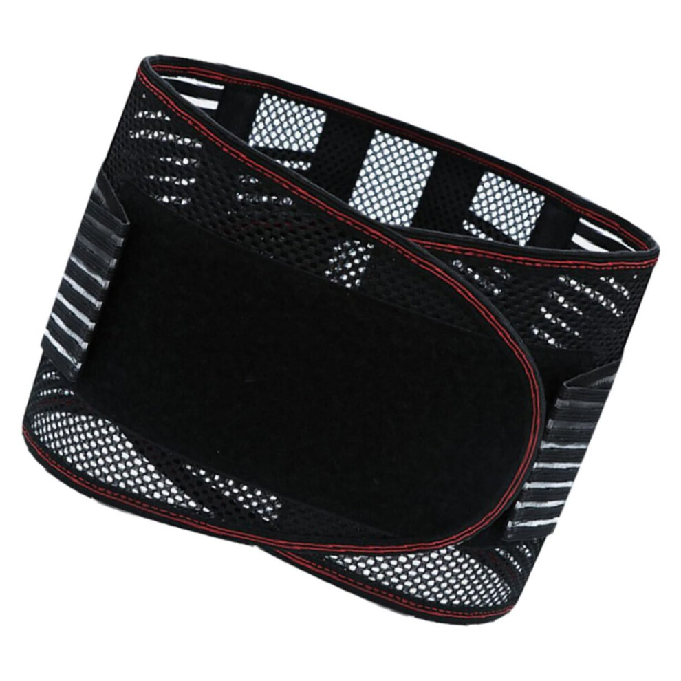 Breathable Lumbar Brace Belt for Sports Fitness, Lower Back Support for Weightlifting, Durable Exercise Band, Black