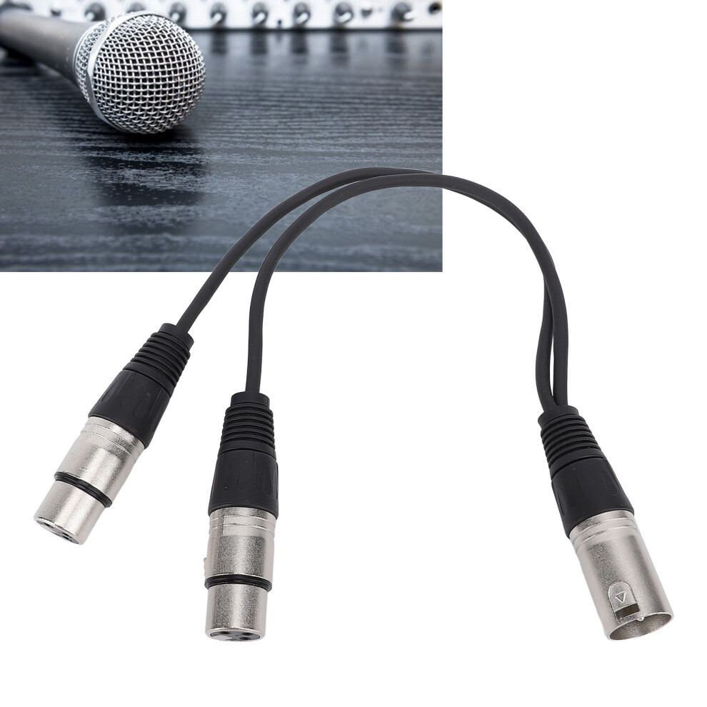 Xlr Splitter Cable 3 Pin Male To Dual Female 0.3M, Balanced Microphone Adapter 8711346471271