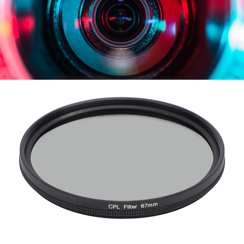 67Mm Aluminum Alloy Cpl Filter Optical Glass Double Coated For Camera Shooting 3131346471401