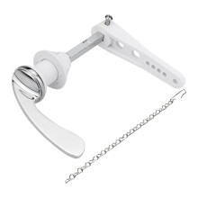 Toilet Flush Handle Replacement Kit - Zinc Alloy Tank Lever with Chain, Durable Bathroom Repair Accessories for Household Tanks