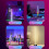 Dimmable RGB LED Corner Floor Lamp Bluetooth Remote Control 4