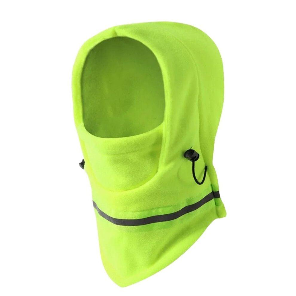 Cycling Mask 2Pcs Windproof Neck Gaiter Face Mask Polar Balaclava For Motorcycle Ski Reflective Stripe Green 9016109646729