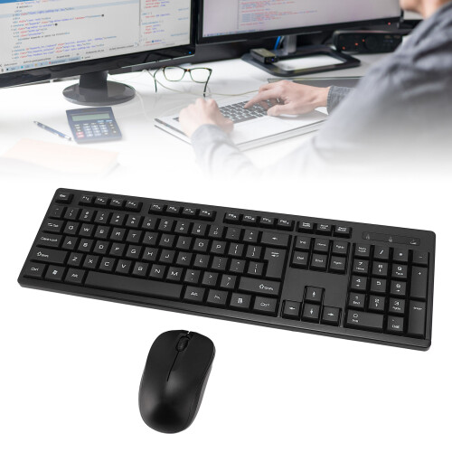 Ergonomic 2.4G Wireless Keyboard & Mouse Combo for Efficient Typing