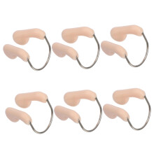 6PCS Silicone Nose Clips for Swimming Soft and Stretchable Underwater Nose Protection Comfortable Reusable Design for Adults