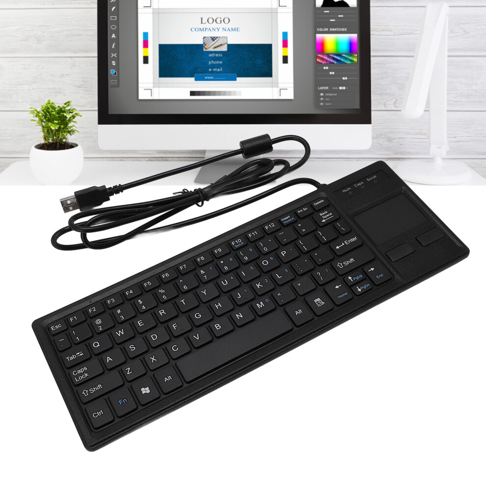 Mechanical Usb Keyboard With Water Resistance And Touchpad For Notebook Laptop 7691346480422