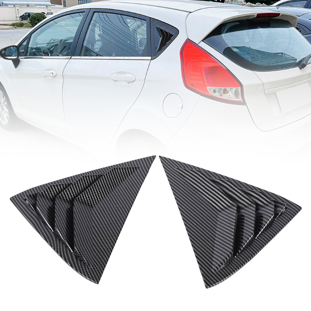 Rear Window Louver Cover For Fiesta Mk7 2008-2017 Carbon Fiber Style 5051346480914