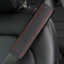 2 Pcs Car Seat Belt Covers Soft Comfort Padding for Audi Q3 Sportback 2020-2024 Shoulders Auto Accessories Black