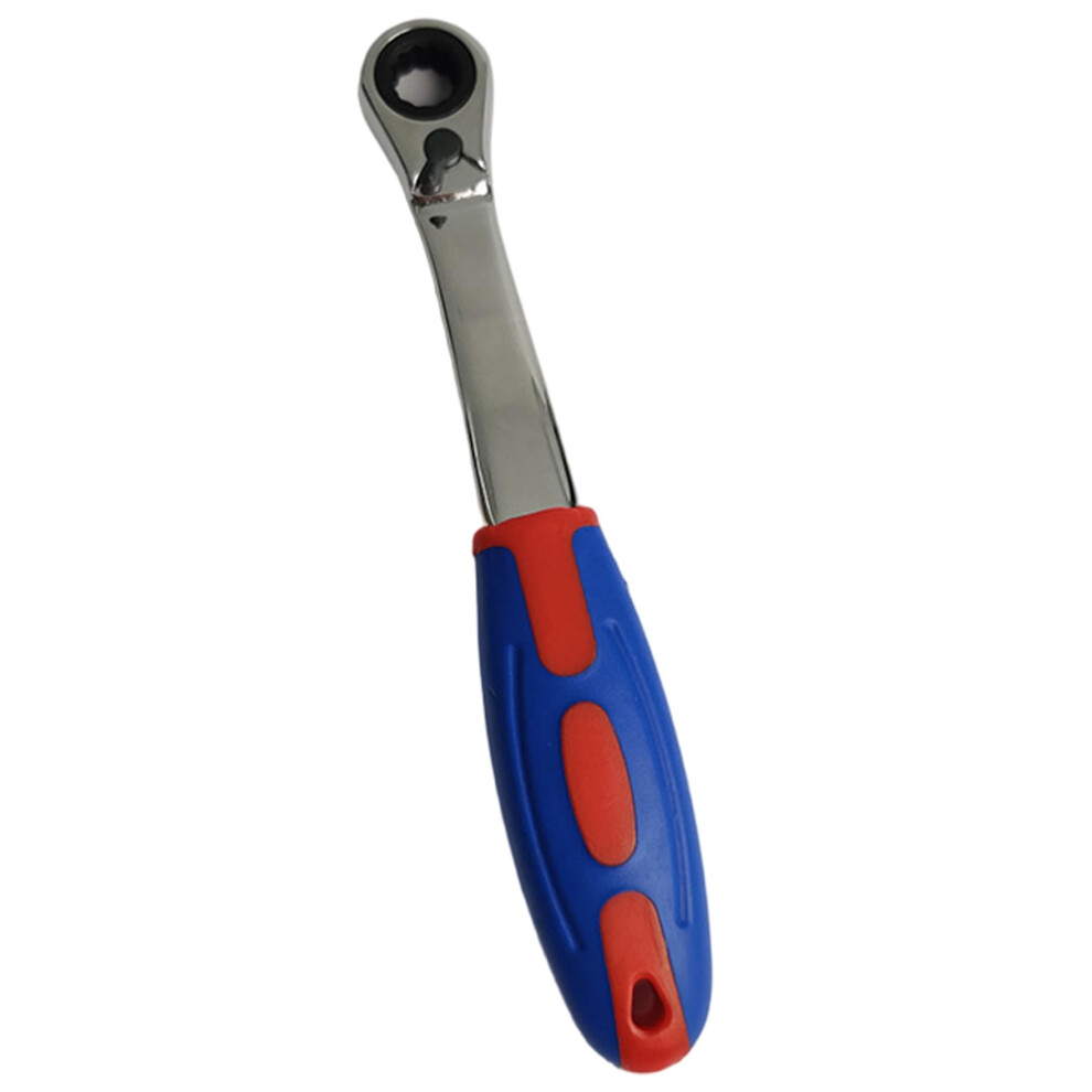19Mm Ratcheting Wrench With Plastic Handle, Quick-Release Reversible Design For Tightening And Loosening Nuts And Screws 6038364116321