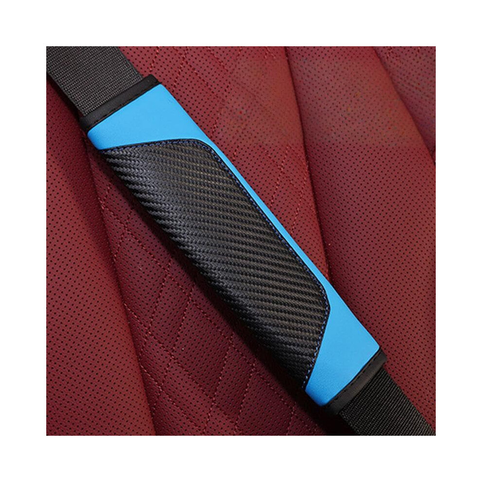 2 Pcs Car Seat Belt Pads For Audi Q3 Sportback Typ F3 2019+, Carbon Fiber Shoulder Strap Covers, Blue 9084446743548