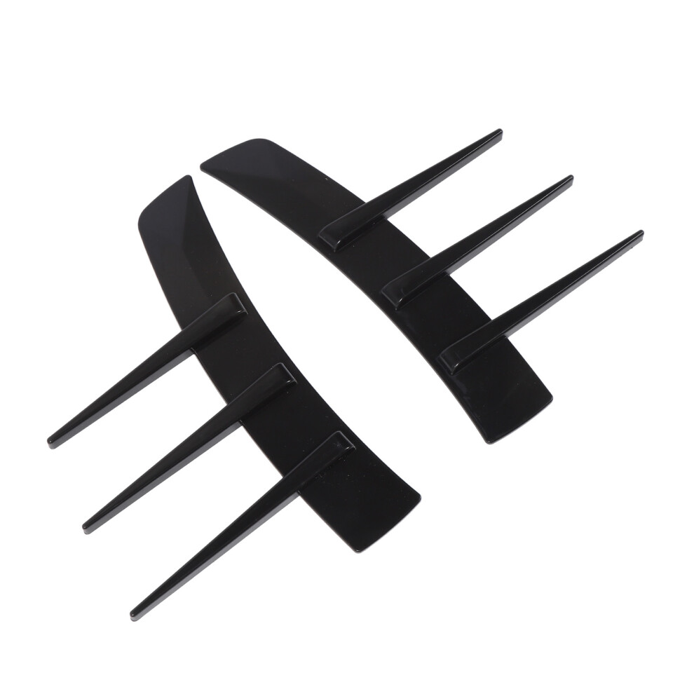 Universal Glossy Bumper Side Air Vent Trim For 1 Series E90 E91 Black 8481346482378