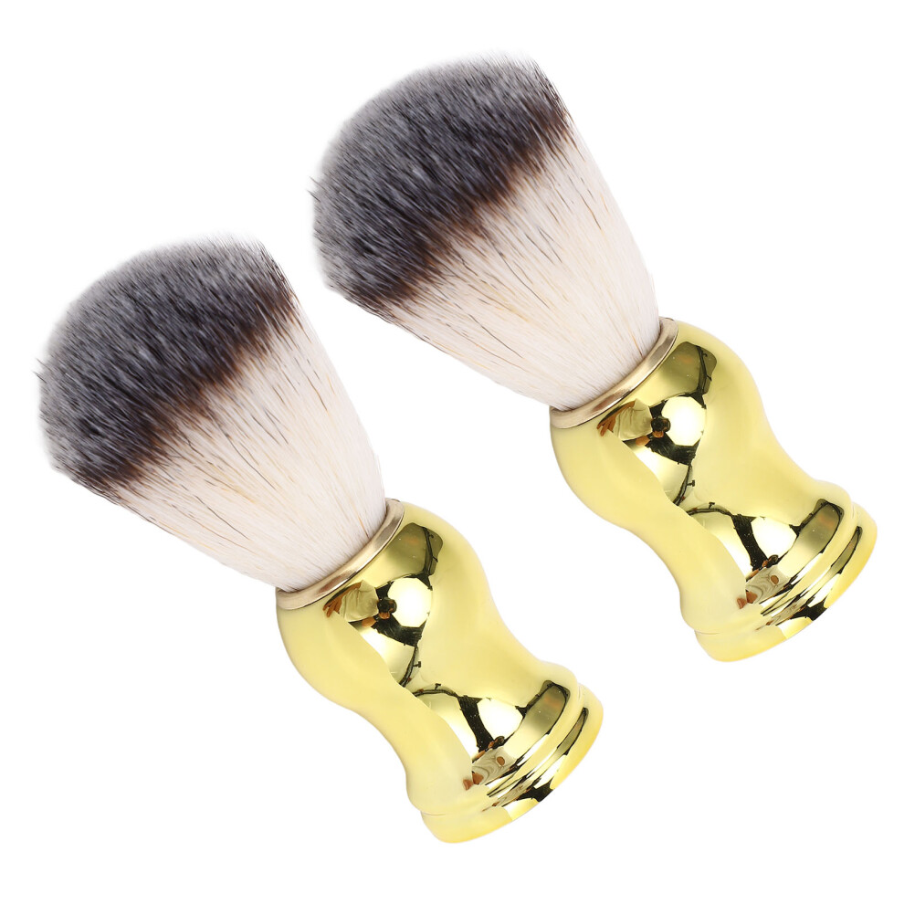 2pcs Synthetic Shaving Brush Set, Easy to Clean, ABS Handle