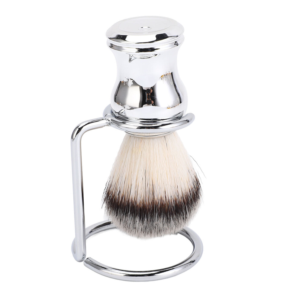 Beard Shaving Brush with Stand, Synthetic Hair, ABS & Steel