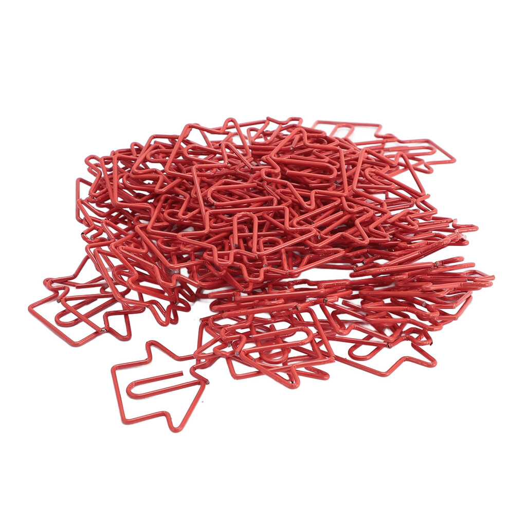 100Pcs House Shaped Iron Wire Paper Clips For Gift & Marking Red