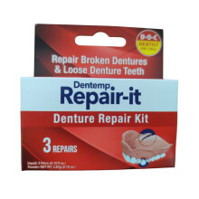 Dentemp Repair-it Emergency Dental Repair Kit Broken Loose Dentures - 3 Repairs