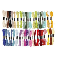 Fil à broder - CREOTIME - Assortiment 6 brins - 100% coton mercerisé - Multicolore - 42 couleurs