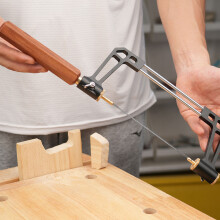 Hand Fret Saw Set with 15T-24T Blades, Aluminum Frame, 6in