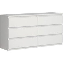 Commode CHELSEA 6 Gavetas - Cor branco mate - L 154 x P 42,2 x H 79,9 cm