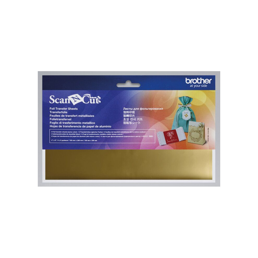 4 Metalized Gold Sheets - 10X20 Cm - Scanncut 4977766769846