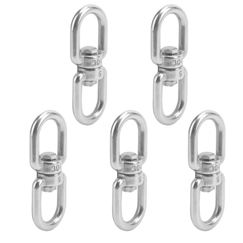 5Pcs Swivel Hooks M5 Double Ended 304 Stainless 2