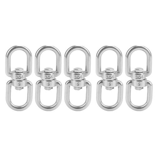 5Pcs Swivel Hooks M5 Double Ended 304 Stainless