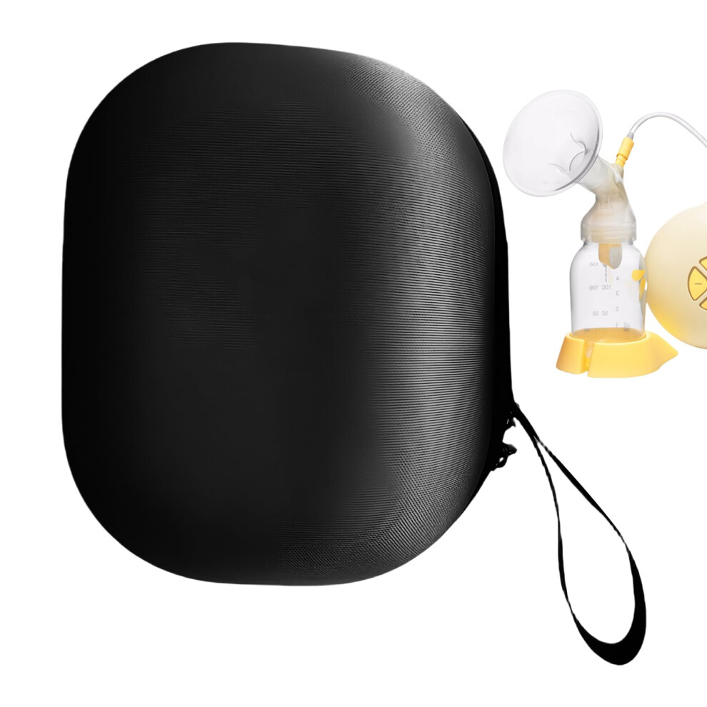 Breast Pump Bag, Portable Pumping Storage Case, Wearable Design, Multiple Compartments, 6.3X5.31x5.91 Inches Black