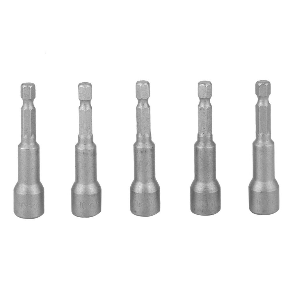 5pcs 10mm Magnetic Nut Driver Hex Shank Socket