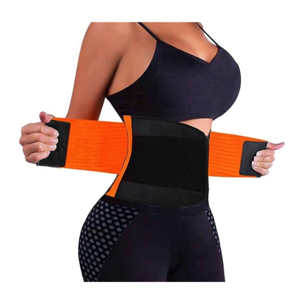 Orange Back Support Body Shaper Waist Trainer Thermo Belt Girdle Corset Tummy Control Size Xl In For Enhanced Support